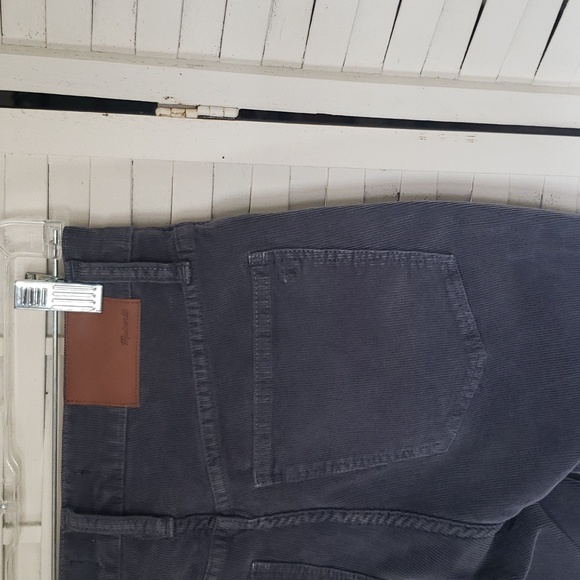 Madewell Gray Cali Demi Boot Cut Frayed Hem Courdoroy Button Fly Jeans Size 25P - Picture 5 of 7